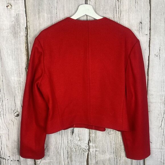 Vintage Pendleton Red Wool Jacket Blazer Size Large - Picture 8 of 11